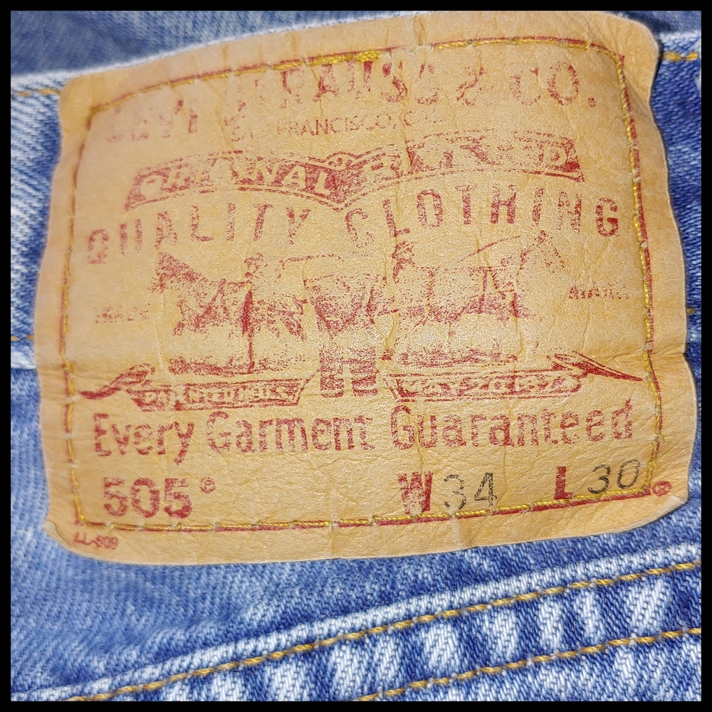 Vintage 1998 Levi's 505 34 x 30 Relaxed Fit Straight Leg - Picture 6 of 12